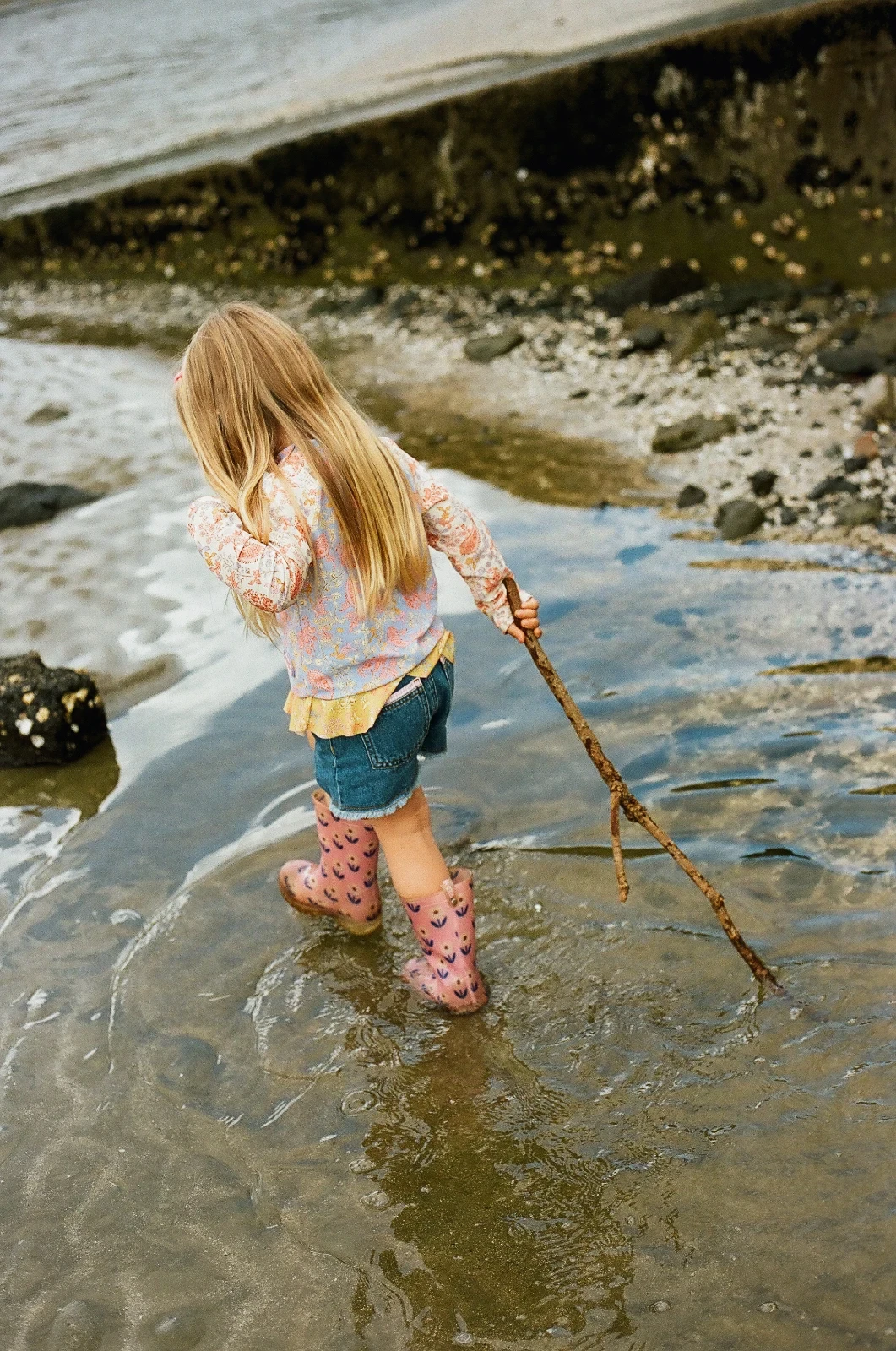A Water Fairy (2025). Editorial photography for Ghanda. 35mm film positive.