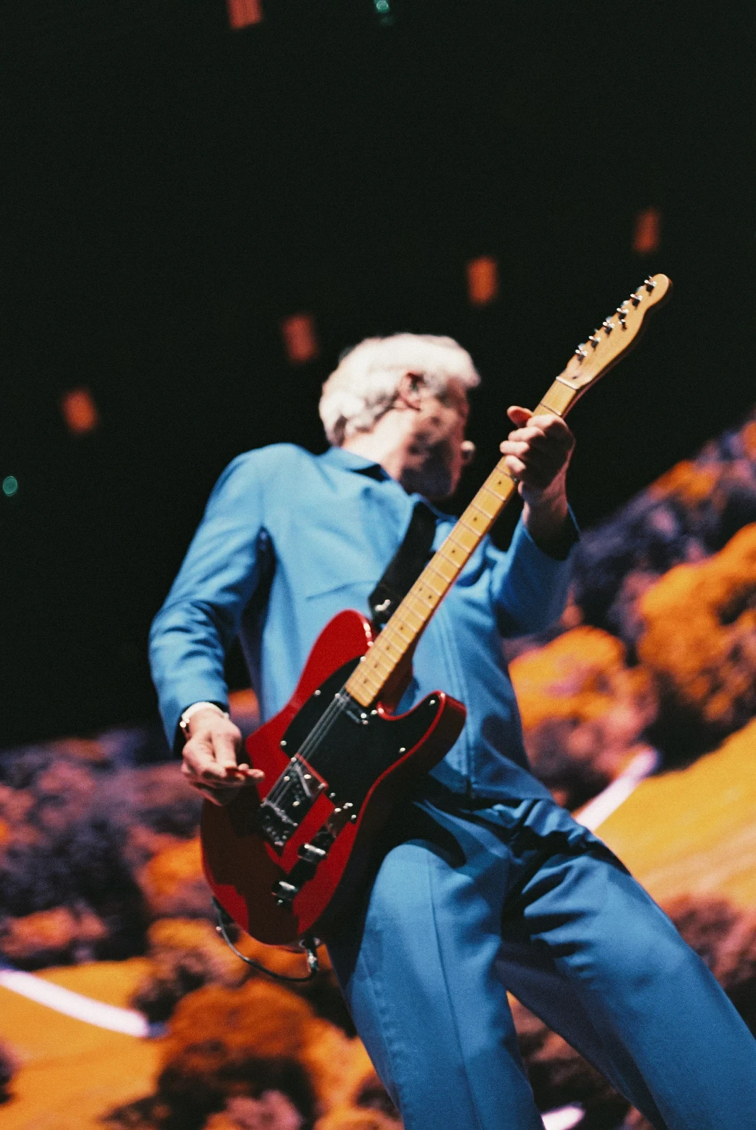 David Byrne (2026). Expired Fujicolor 35mm film positive.