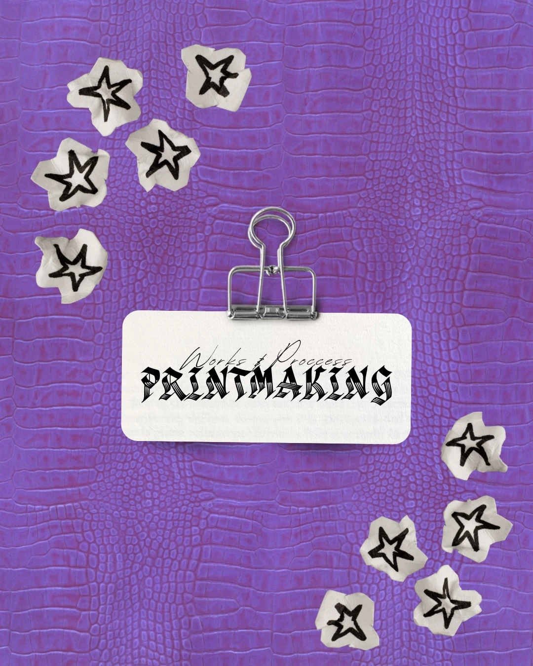 Thread of print making works & process