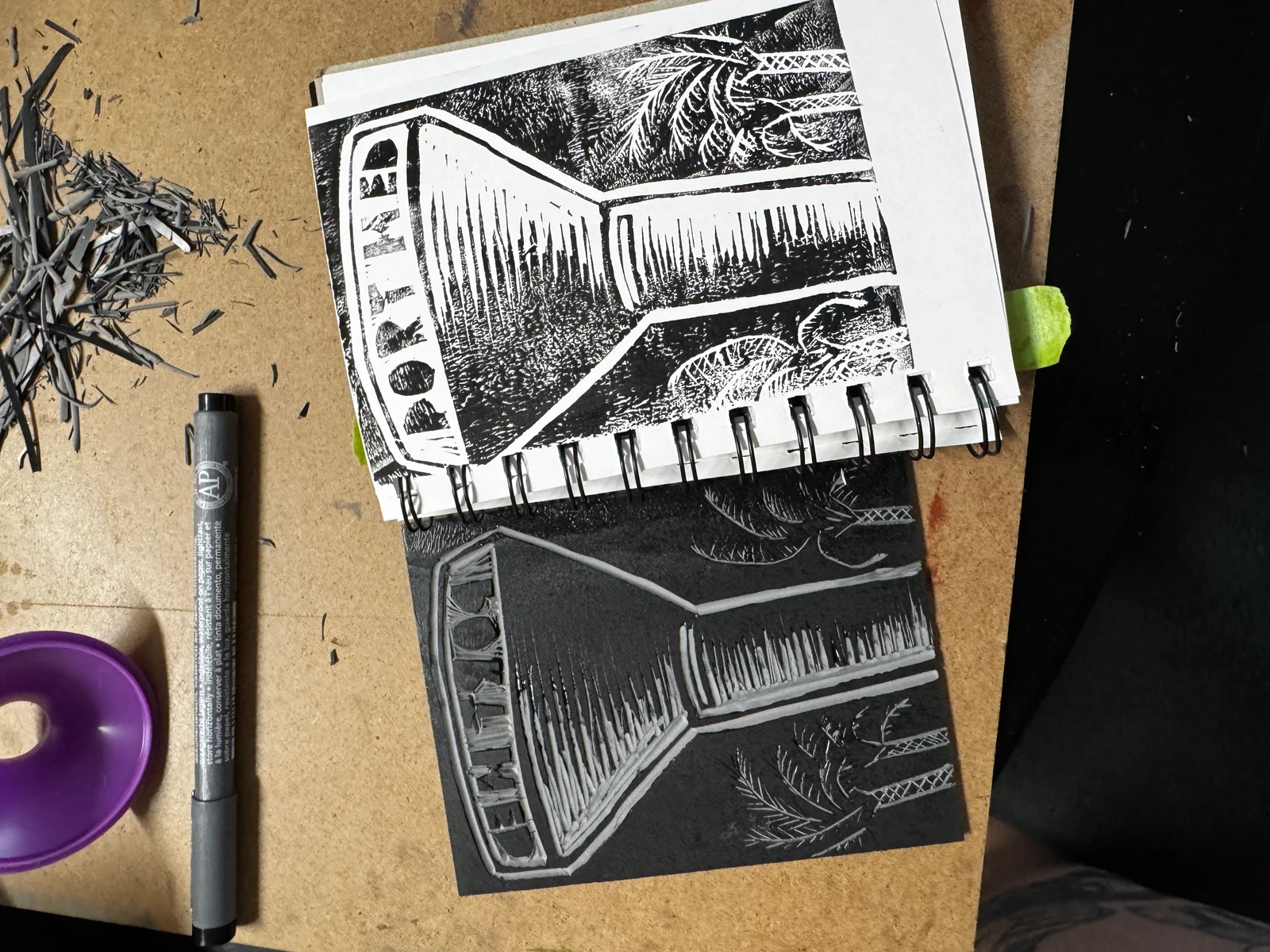 Working on some Port Hedland Linocut designs to get some limited edition prints in the gallery ahead of Christmas time. Have found the Essdee ink at home isn’t as good as the Matisse block ink we have at the Hedland Arts studio but will give another crack - good draft though!